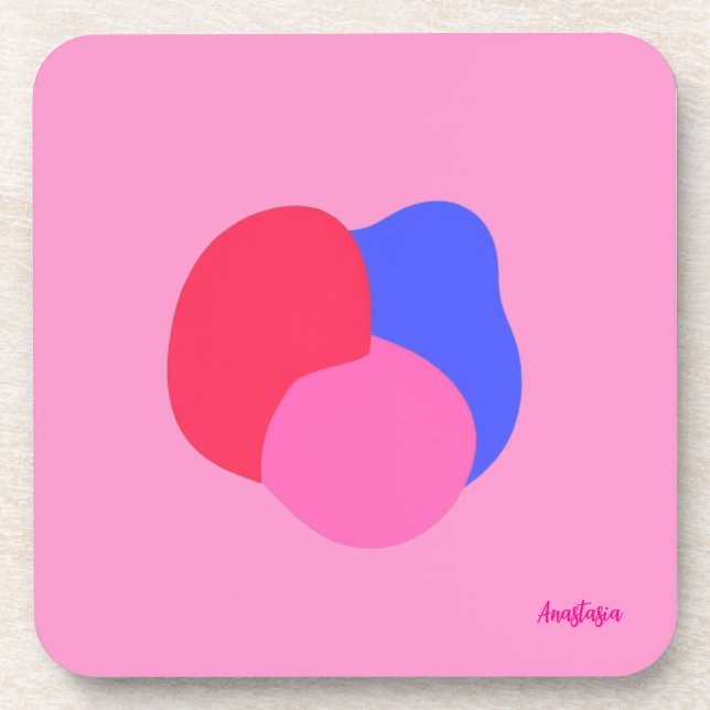 Posavasos Portavasos de forma abstracta (Frente)