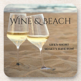 Posavasos Portavasos de Playa y Vino Cheers Románticos