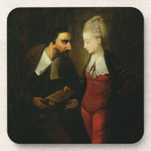 Posavasos Portia y Shylock "del comerciante de Venecia" A