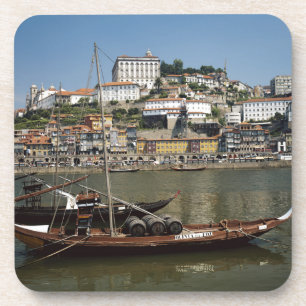 Posavasos Portugal, Oporto, Barco con barriles de vino