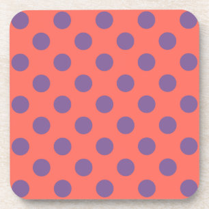 Posavasos Pos de la polka de coral violeta y viva