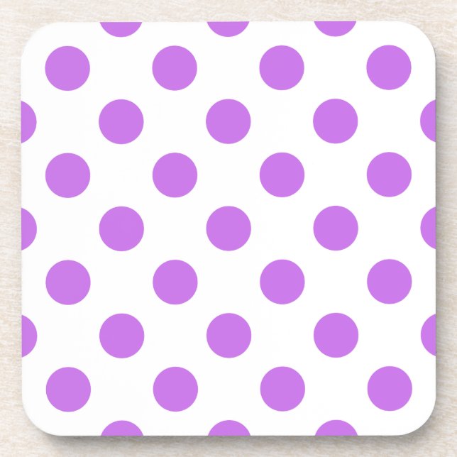 Posavasos Pos de Lilac y de polka blanca (Frente)