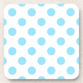 Posavasos Pos de polka azul y blanco