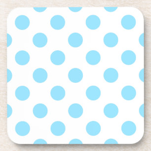 Posavasos Pos de polka azul y blanco