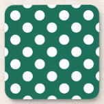 Posavasos Pos de polka blanco sobre verde sabio<br><div class="desc">Pos de polka blanco sobre verde sabio</div>