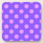 Posavasos Pos de polka de Lilac en periwinkle<br><div class="desc">Pos de polka de Lilac en periwinkle</div>