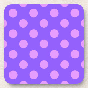 Posavasos Pos de polka de Lilac en periwinkle
