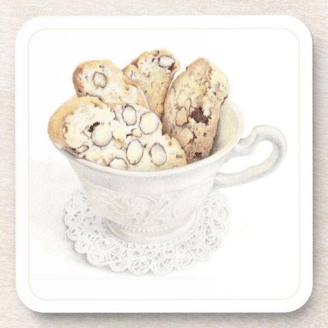 POSAVASOS POSA VASOS DE PLÁSTICO DURO BISCOTTI (Frente)