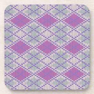 POSAVASOS POSA VASOS DE PLÁSTICO DURO DE PUNTO ARGYLE LILAC