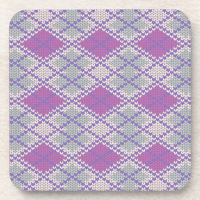 POSAVASOS POSA VASOS DE PLÁSTICO DURO DE PUNTO ARGYLE LILAC (Frente)