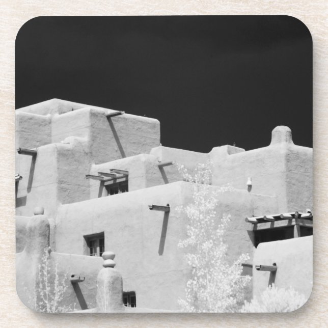 Posavasos Posada de adobe estilo Pueblo en Loretto, Santa Fe (Frente)