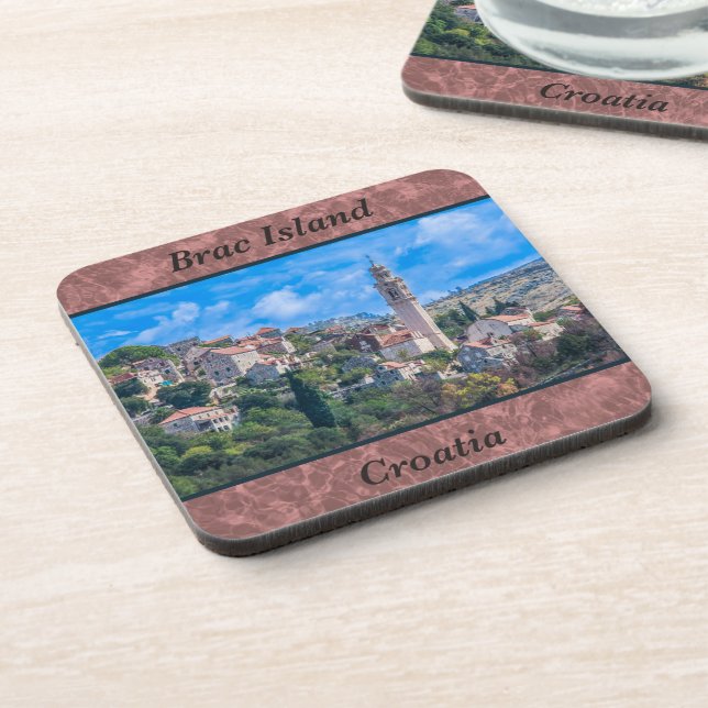 Posavasos Posavasers de la isla de Brac, Croacia (Lado Izquierdo)