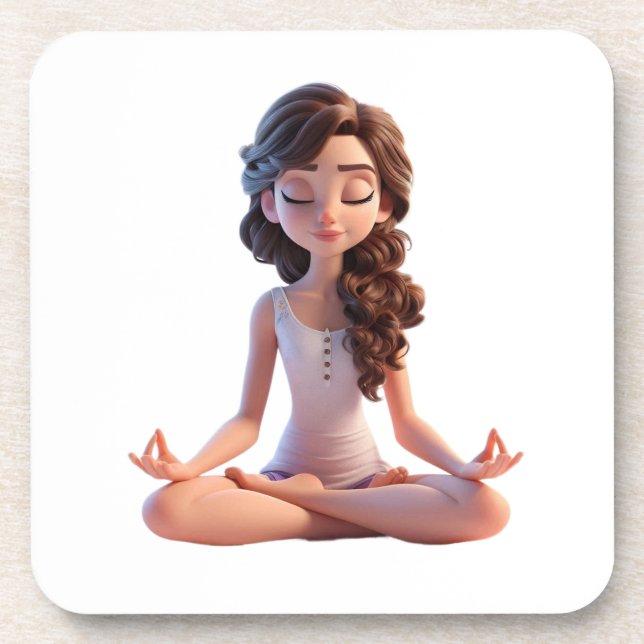Posavasos Posposición de yoga (Frente)