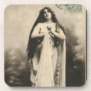 Posavasos Postcarta de diosa etérea vintage