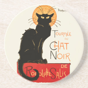 Posavasos Póster Clásico Gato Negro de Steinlen Chat Noir Fr