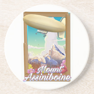 Posavasos Póster de vacaciones del dirigible del Monte Assin