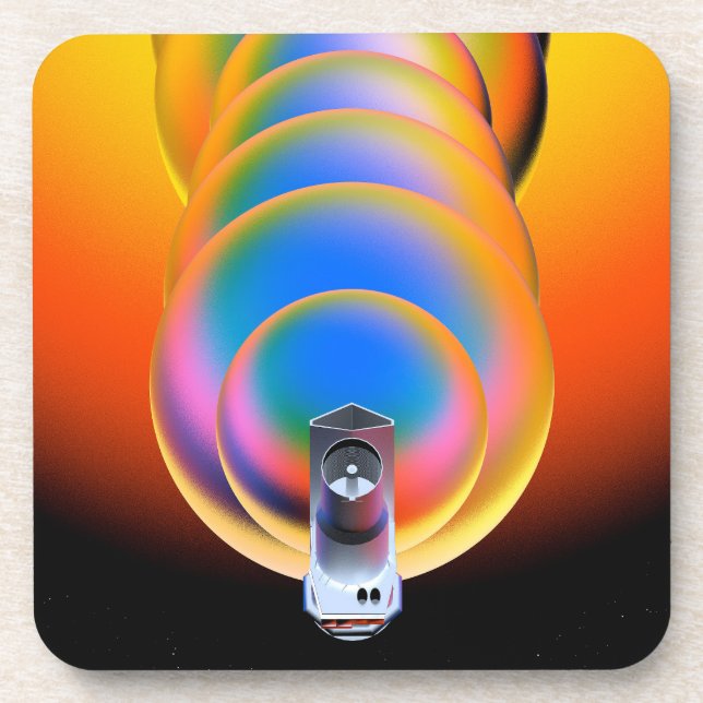 Posavasos Poster del telescopio espacial Spitzer. (Frente)