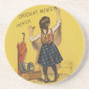 Posavasos Póster francés vintage de Chocolat Menier arte de