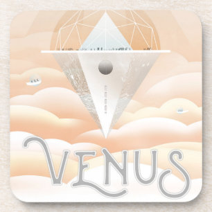 Posavasos Poster-Observatorio Del Espacio Retro En El Sistem