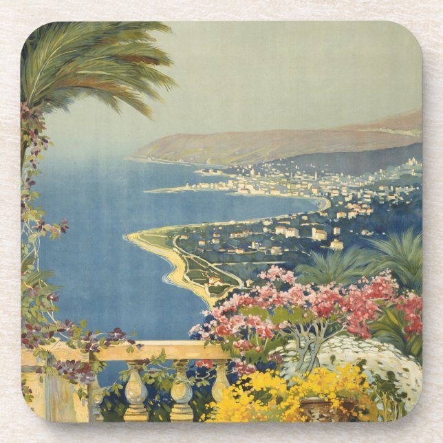 Posavasos Poster Viajero De San Remo Desde Una Terraza (Frente)
