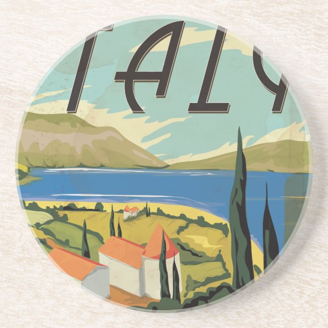 Posavasos Poster Vintage de Italia (Frente)