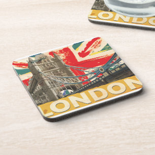 Posavasos Póster vintage de Londres