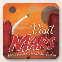 Póster Vintage Visita a Marte