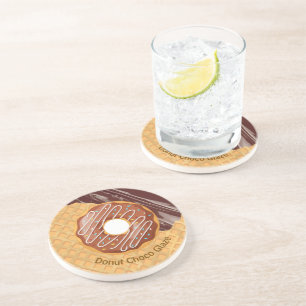 Posavasos Postre,Donut Glaseado de Chocolate, Chocolate Derr