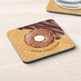 Posavasos Postre,Donut Glaseado de Chocolate, Chocolate Derr
