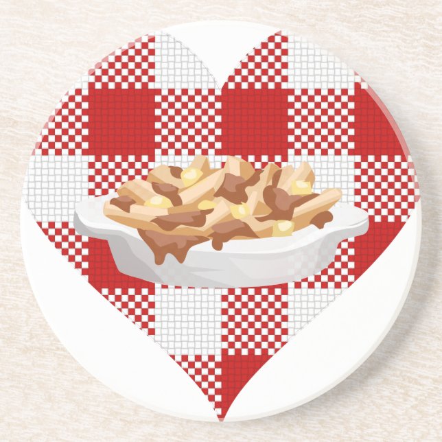 Posavasos poutina de amor (Frente)