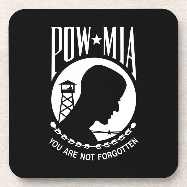Posavasos POW MIA Héroes militares estadounidenses prisioner (Frente)