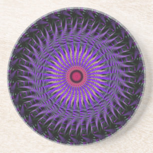 Posavasos Práctico de costa abstracto púrpura y negro
