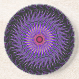 Posavasos Práctico de costa abstracto púrpura y negro