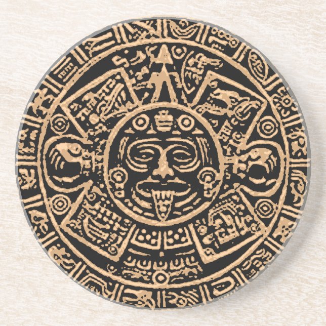 Posavasos Práctico de costa azteca de la piedra arenisca del (Frente)