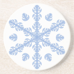 Posavasos Práctico de costa azul del copo de nieve