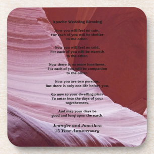Posavasos Práctico de costa, bendición de la boda de Apache,