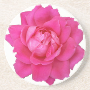 Posavasos Práctico de costa color de rosa rosado de la