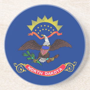 Posavasos Práctico de costa con la bandera del Dakota del