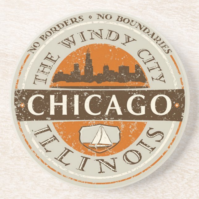Posavasos Práctico de costa de Chicago (Frente)