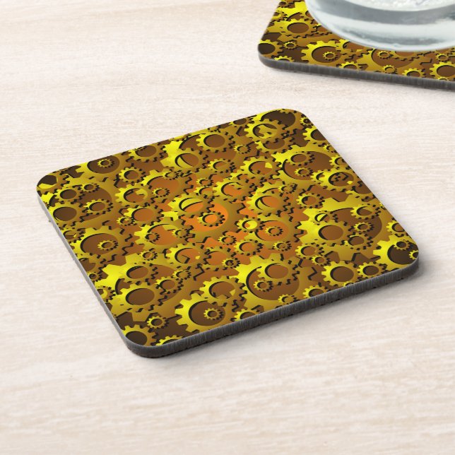 Posavasos Práctico de costa de cobre de cobre amarillo del (Lado Izquierdo)