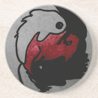 Posavasos Práctico de costa de Koi Ying-Yang del japonés