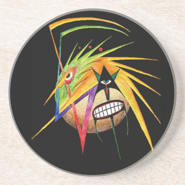 Posavasos Práctico de costa de la bebida de la mandala "del (Frente)