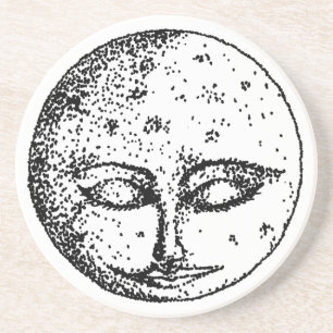 Posavasos Práctico de costa de la cara de luna (cara 01)