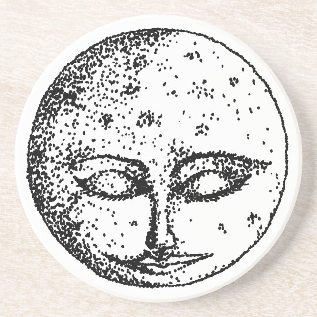 Posavasos Práctico de costa de la cara de luna (cara 01) (Frente)
