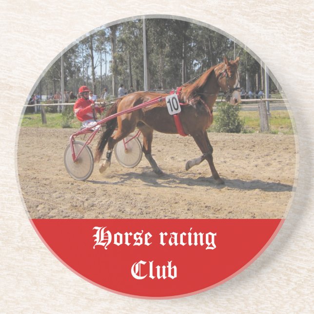 Posavasos Práctico de costa de la carrera de caballos (Frente)