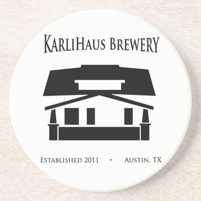 Posavasos Práctico de costa de la cervecería de KarliHaus (Frente)