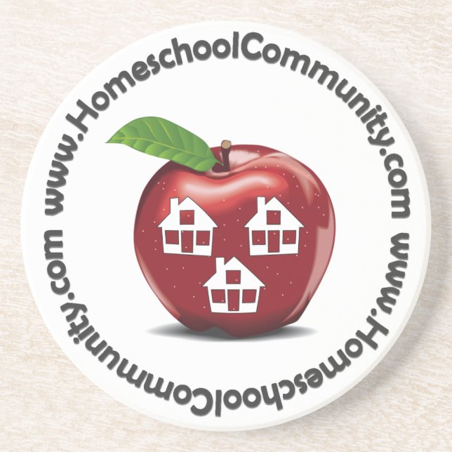 Posavasos Práctico de costa de la comunidad de Homeschool (Frente)