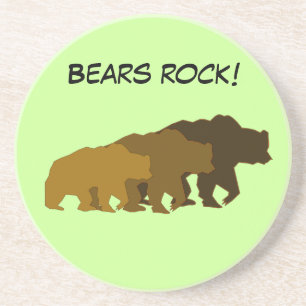 Posavasos Práctico de costa de la familia del oso grizzly