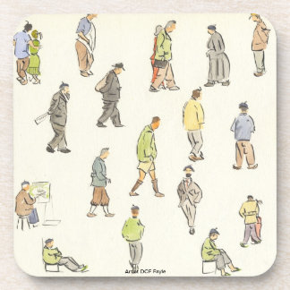 Posavasos Práctico de costa de la gente de París del vintage