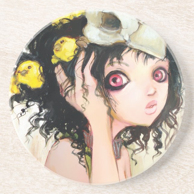 Posavasos Práctico de costa de la jerarquía del pájaro (Frente)